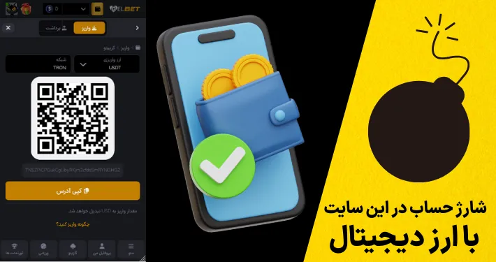 شارژ حساب در این سایت با ارز دیجیتال